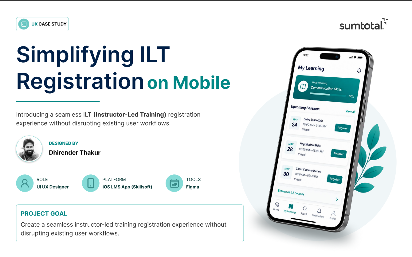 LMS / ILT Mobile Registration case study preview